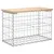 Produktbild 5 för Trädgårdsbänk gabion-design 63x31,5x42 cm massiv furu