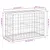 Produktbild 8 för Trädgårdsbänk gabion-design 63x31,5x42 cm massiv furu