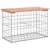 Produktbild 2 för Trädgårdsbänk gabion-design 63x31,5x42 cm massivt douglasträ