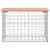 Produktbild 3 för Trädgårdsbänk gabion-design 63x31,5x42 cm massivt douglasträ