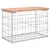 Produktbild 5 för Trädgårdsbänk gabion-design 63x31,5x42 cm massivt douglasträ