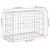 Produktbild 8 för Trädgårdsbänk gabion-design 63x31,5x42 cm impregnerad furu