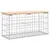 Produktbild 2 för Trädgårdsbänk gabion-design 83x31,5x42 cm massiv furu