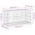 Produktbild 8 för Trädgårdsbänk gabion-design 83x31,5x42 cm massiv furu