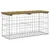 Produktbild 2 för Trädgårdsbänk gabion-design 83x31,5x42 cm impregnerad furu