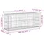 Produktbild 8 för Trädgårdsbänk gabion-design 103x31,5x42 cm impregnerad furu