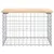 Produktbild 3 för Trädgårdsbänk gabion-design 63x44x42 cm massiv furu