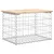 Produktbild 5 för Trädgårdsbänk gabion-design 63x44x42 cm massiv furu