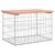 Produktbild 2 för Trädgårdsbänk gabion-design 63x44x42 cm massivt douglasträ