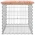 Produktbild 4 för Trädgårdsbänk gabion-design 63x44x42 cm massivt douglasträ
