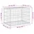 Produktbild 8 för Trädgårdsbänk gabion-design 63x44x42 cm massivt douglasträ