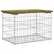 Produktbild 2 för Trädgårdsbänk gabion-design 63x44x42 cm tryckimpregnerad furu