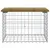 Produktbild 3 för Trädgårdsbänk gabion-design 63x44x42 cm tryckimpregnerad furu