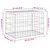 Produktbild 8 för Trädgårdsbänk gabion-design 63x44x42 cm tryckimpregnerad furu