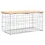 Produktbild 2 för Trädgårdsbänk gabion-design 83x44x42 cm massiv furu