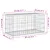 Produktbild 8 för Trädgårdsbänk gabion-design 83x44x42 cm massiv furu