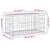 Produktbild 8 för Trädgårdsbänk gabion-design 83x44x42 cm massivt douglasträ