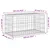 Produktbild 8 för Trädgårdsbänk gabion-design 103x44x42 cm massiv furu