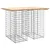 Produktbild 2 för Trädgårdsbänk gabion-design 100x70x72 cm massiv furu