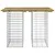 Produktbild 3 för Trädgårdsbänk gabion-design 100x70x72 cm impregnerad furu