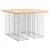 Produktbild 2 för Trädgårdsbänk gabion-design 100x102x72 cm massiv furu