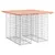 Produktbild 2 för Trädgårdsbänk gabion-design 100x102x72 cm massivt douglasträ
