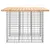 Produktbild 4 för Trädgårdsbänk gabion-design 100x102x72 cm massiv furu