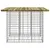 Produktbild 4 för Trädgårdsbänk gabion-design 100x102x72 cm impregnerad furu