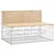 Produktbild 2 för Trädgårdsbänk gabion-design 103x70x65 cm massiv furu