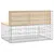 Produktbild 5 för Trädgårdsbänk gabion-design 103x70x65 cm massiv furu