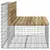 Produktbild 4 för Trädgårdsbänk gabion-design 103x70x65 cm impregnerad furu