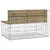 Produktbild 5 för Trädgårdsbänk gabion-design 103x70x65 cm impregnerad furu