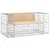 Produktbild 2 för Trädgårdsbänk gabion-design 143x71x65,5 cm massiv furu