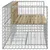 Produktbild 4 för Trädgårdsbänk gabion-design 143x71x65,5 cm impregnerad furu