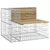Produktbild 2 för Trädgårdsbänk gabion-design 92x71x65,5 cm impregnerad furu