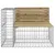 Produktbild 3 för Trädgårdsbänk gabion-design 92x71x65,5 cm impregnerad furu