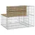 Produktbild 5 för Trädgårdsbänk gabion-design 92x71x65,5 cm impregnerad furu