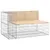 Produktbild 2 för Trädgårdsbänk gabion-design 122x71x65,5 cm massiv furu