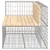 Produktbild 4 för Trädgårdsbänk gabion-design 122x71x65,5 cm massiv furu