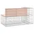 Produktbild 5 för Trädgårdsbänk gabion-design 122x71x65,5 cm massivt douglasträ