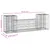 Produktbild 8 för Trädgårdsbänk gabiondesign 183x41x60,5 cm massiv furu