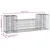 Produktbild 8 för Trädgårdsbänk gabiondesign 183x41x60,5 cm massivt douglasträ