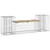 Produktbild 2 för Trädgårdsbänk gabiondesign 183x41x60,5 cm impregnerad furu