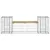 Produktbild 3 för Trädgårdsbänk gabiondesign 183x41x60,5 cm impregnerad furu
