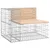 Produktbild 3 för Trädgårdsbänk gabiondesign 184x71x65,5 cm massiv furu