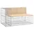 Produktbild 3 för Trädgårdsbänk gabiondesign 244x71x65,5 cm massiv furu