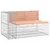 Produktbild 3 för Trädgårdsbänk gabiondesign 244x71x65,5 cm massivt douglasträ