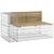 Produktbild 3 för Trädgårdsbänk gabiondesign 244x71x65,5 cm impregnerad furu