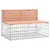 Produktbild 5 för Trädgårdsbänk gabiondesign 287x71x65,5 cm massivt douglasträ