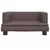 Produktbild 3 för Barnsoffa brun 60x40x30 cm konstläder